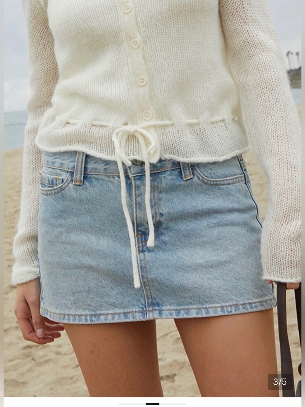 J. GALT light  Wash Denim Mini Skirt - Casual Women’s Skirt